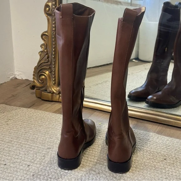 Tory Burch Riding Boots Leather Knee High Palissandro Brown Women's 11 - Picture 4 of 7